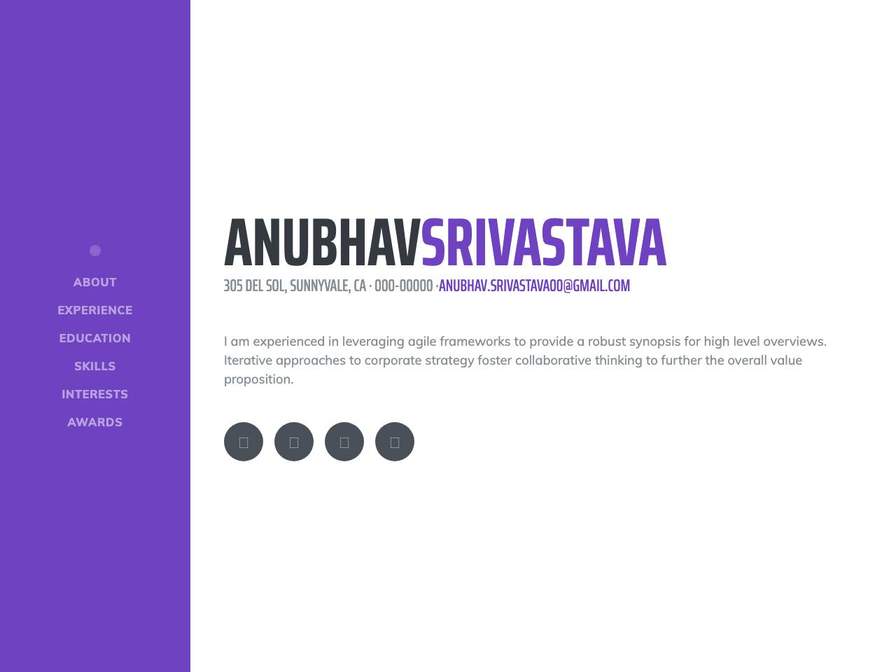 Gatsby Starter Resume screenshot