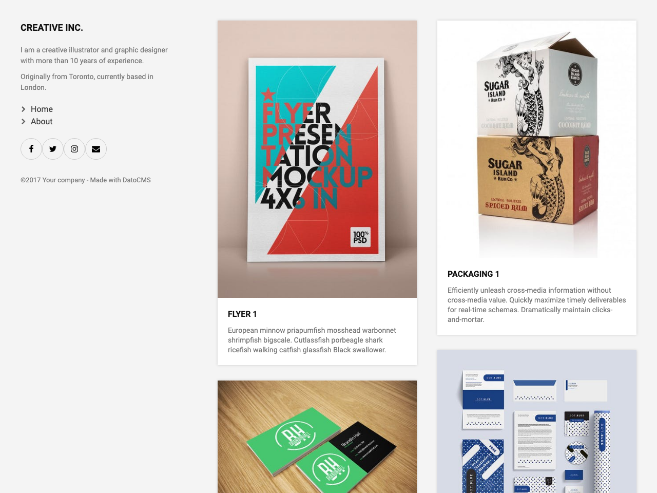 Gatsby Portfolio screenshot