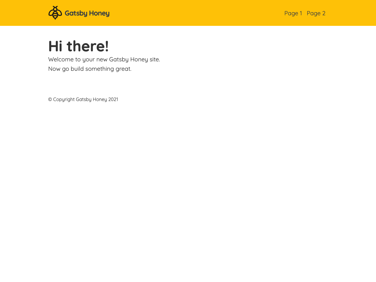 Gatsby Starter Honey screenshot