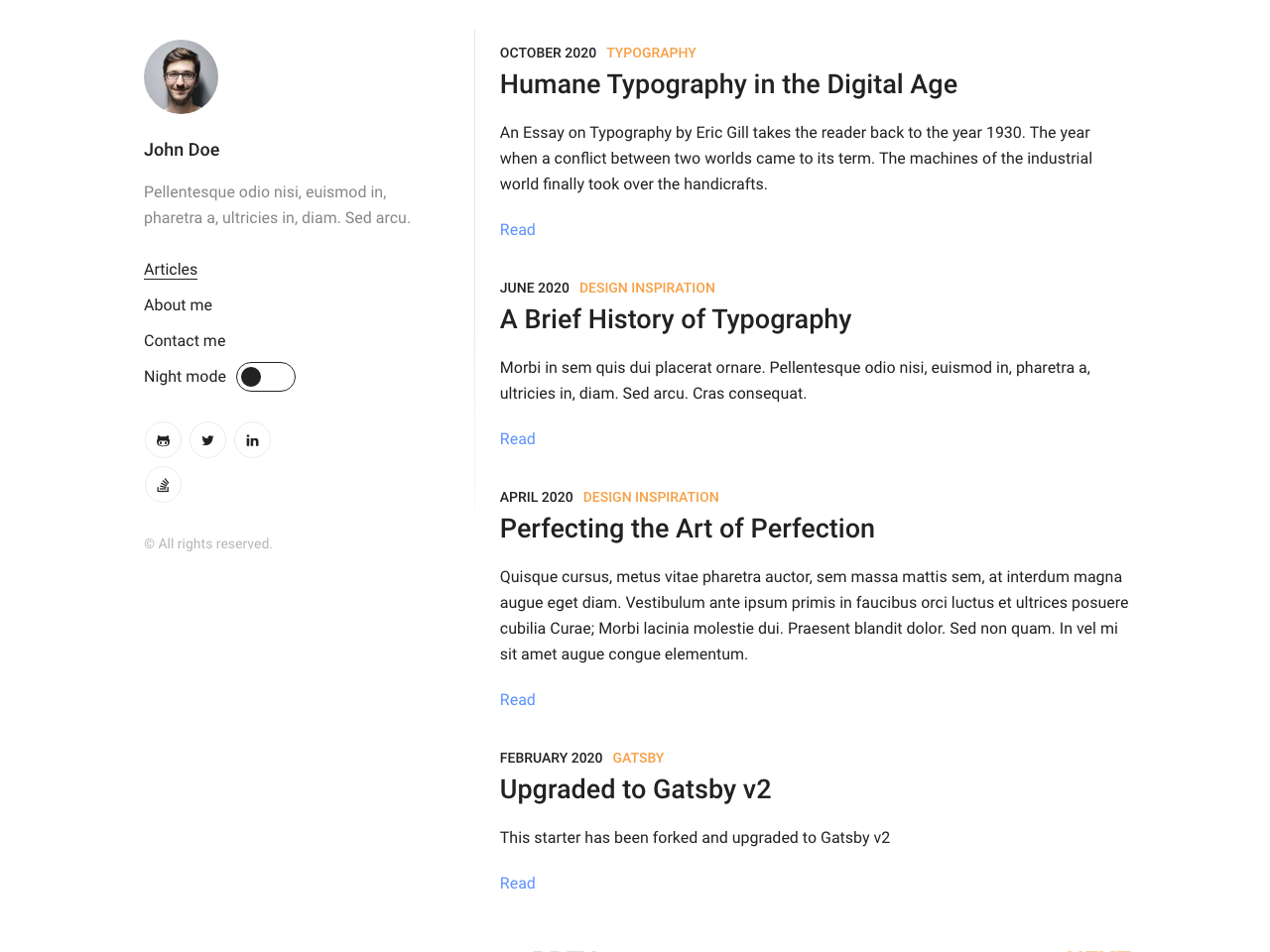 Statiq Starter Kontent Lumen screenshot