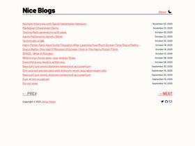 Gatsby Nice Blog screenshot